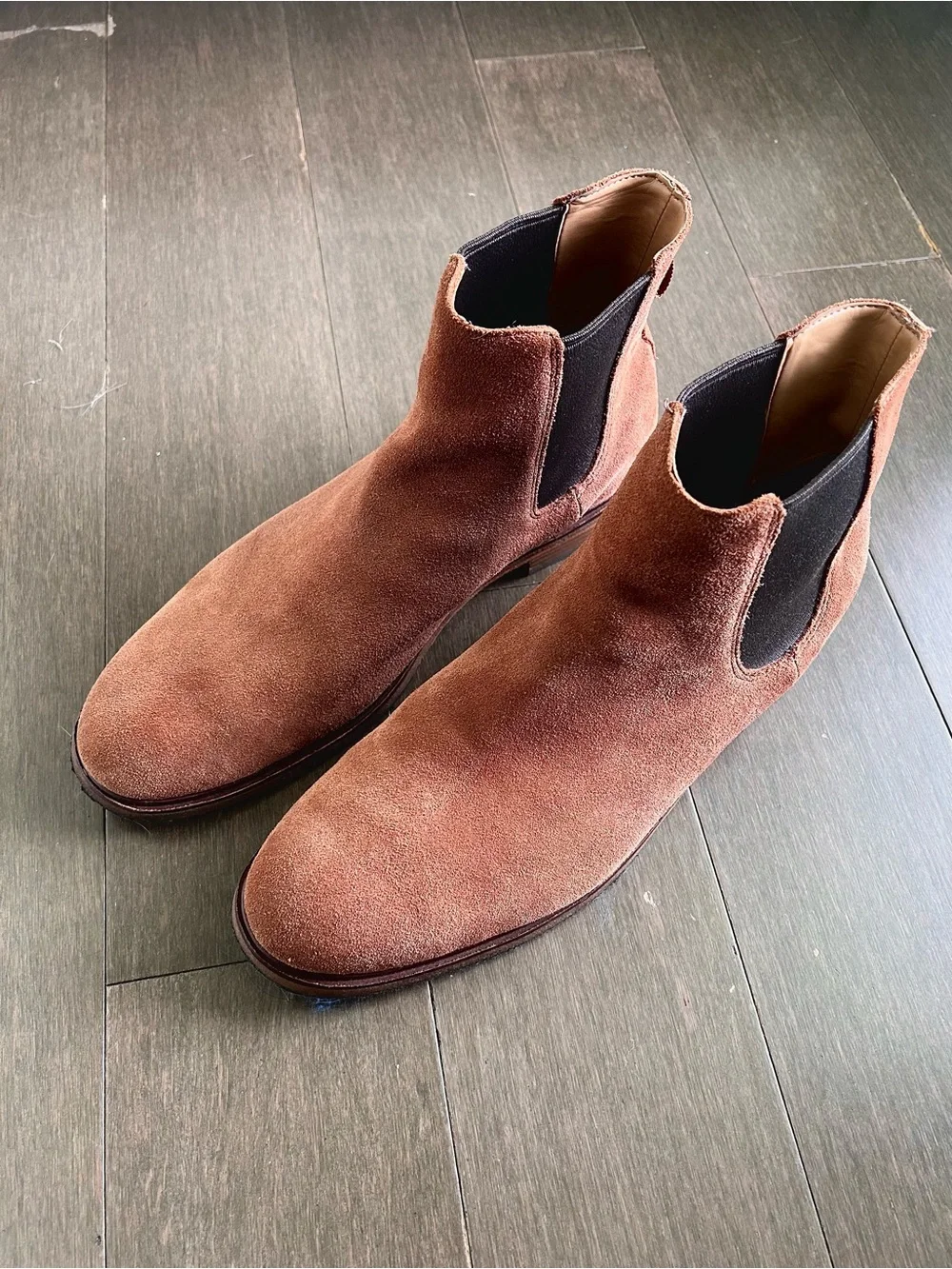 Clarks Men's Clarkdale Gobi Chelsea Boot, Dark Tan Suede, 11.5 M US